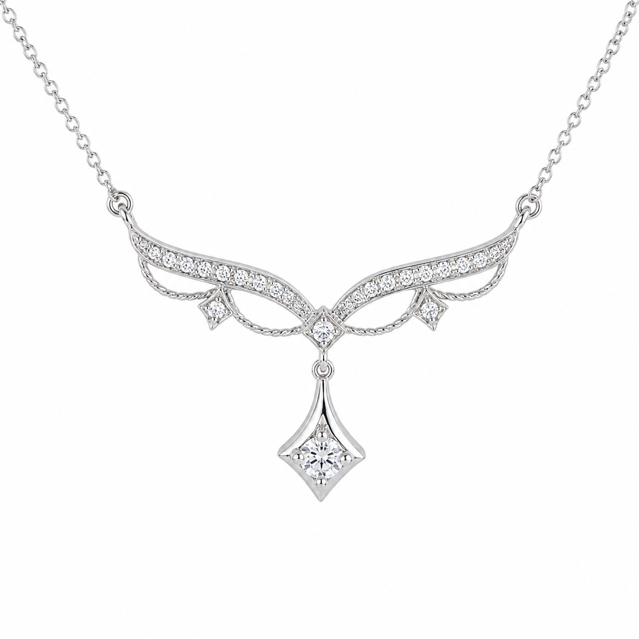 Diamond drop necklace